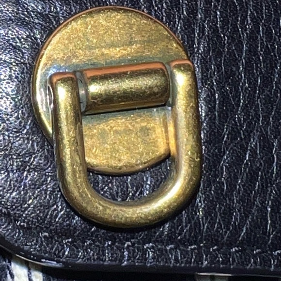 Fossil black printed hobo bag leather canvas - Picture 10 of 13